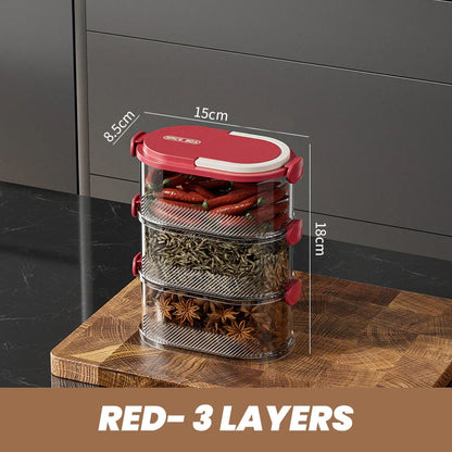 Multi-Layer Sealed Spice Organizer Set