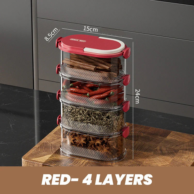 Multi-Layer Sealed Spice Organizer Set