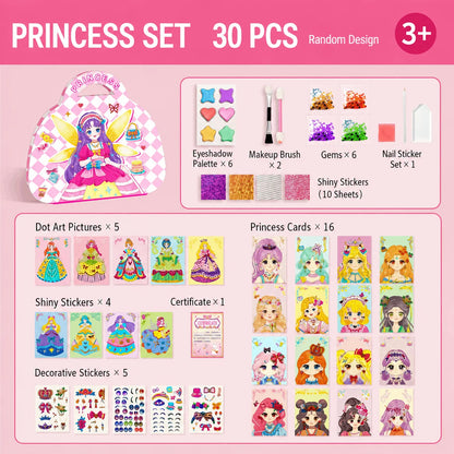 Fantasy 3-in-1 Princess Dress Up & Make Up Game Set