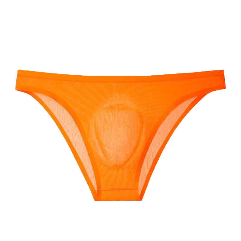 Men's Ribbed Ice Silk Low-Rise Briefs