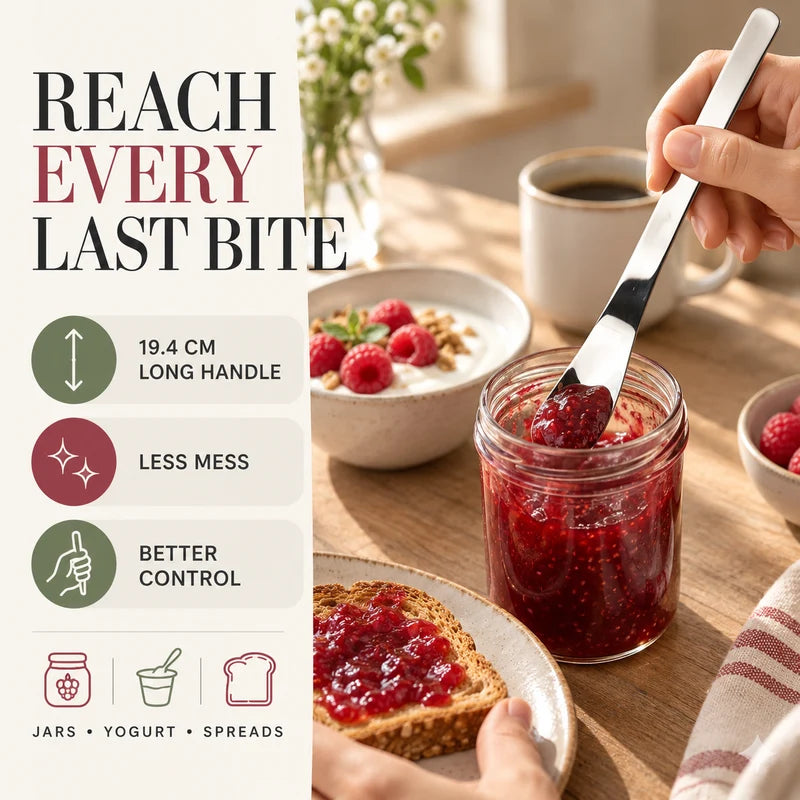 Long-Handle Yogurt & Dessert Spoon – For Home and Restaurant Use