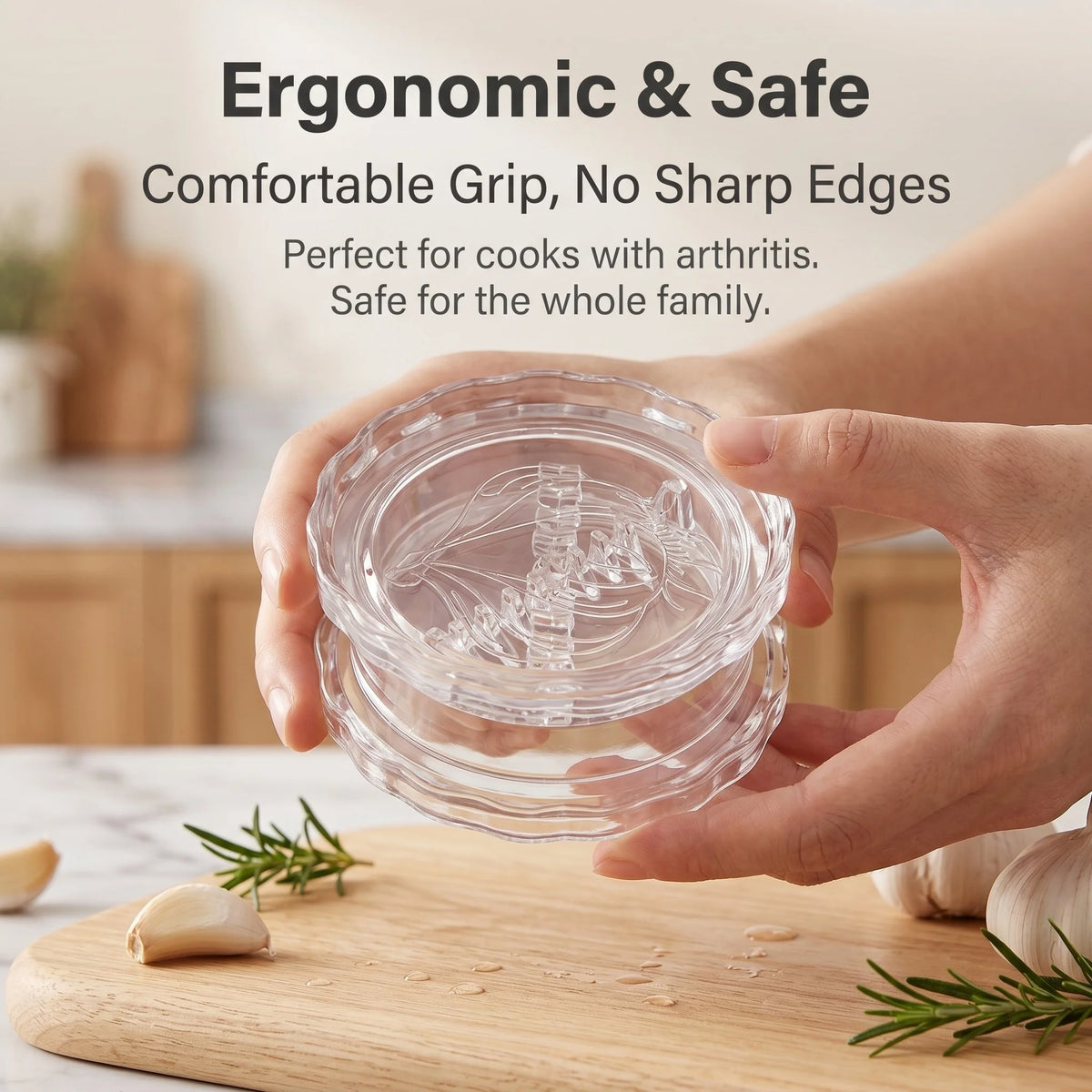 Manual Garlic Crusher – 3-Second Garlic Mincer & Ginger Grinding Tool