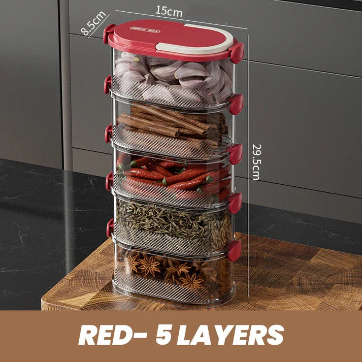 Multi-Layer Sealed Spice Organizer Set