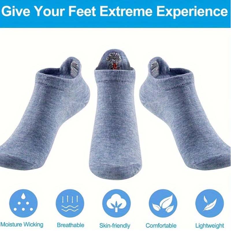 4 Seasons Cartoon Embroidered Smiling Face Socks