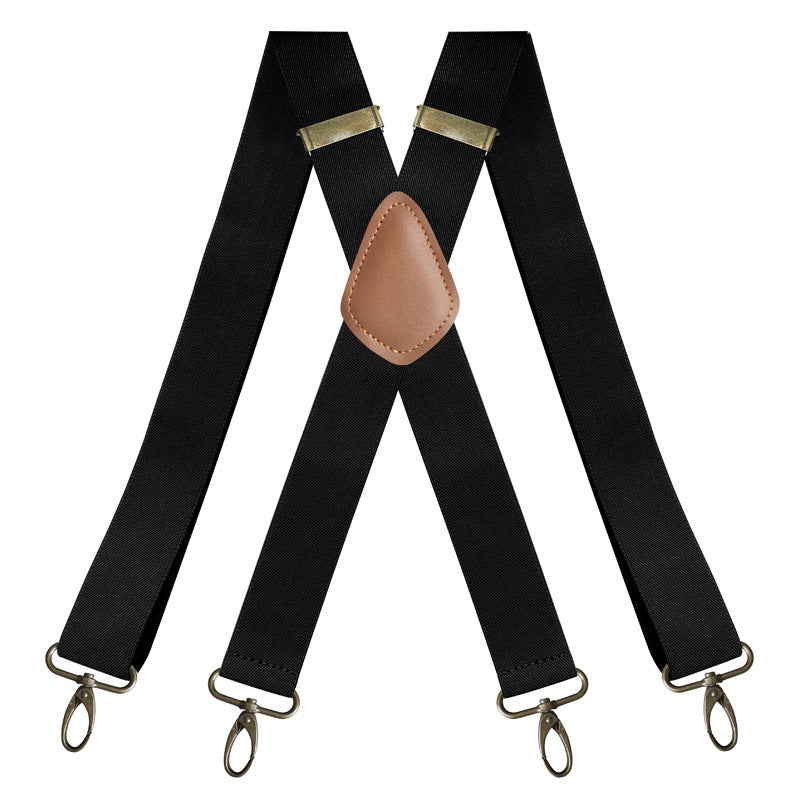 High Quality——Men's X-Back Suspenders with Hook Clips