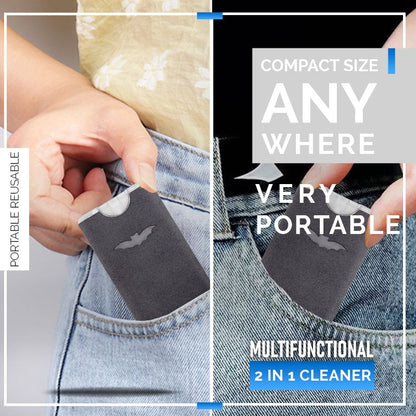 2-in-1 Screen Cleaner & Microfiber Cloth – Portable, Residue-Free, Gentle