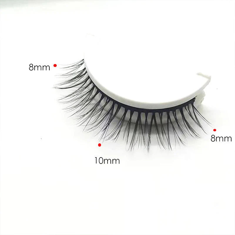 【3 Pairs】Reusable Self-Adhesive False Eyelashes