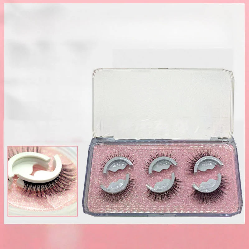 【3 Pairs】Reusable Self-Adhesive False Eyelashes