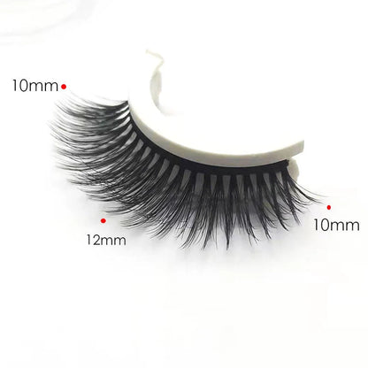 【3 Pairs】Reusable Self-Adhesive False Eyelashes
