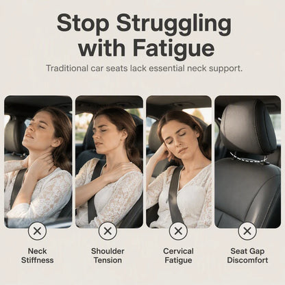 Car Headrest Cushion for Neck Support,Synthetic Nappa Leather Neck Cushion