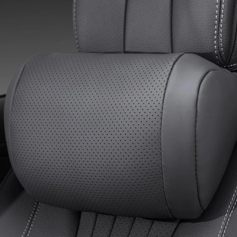 Car Headrest Cushion for Neck Support,Synthetic Nappa Leather Neck Cushion