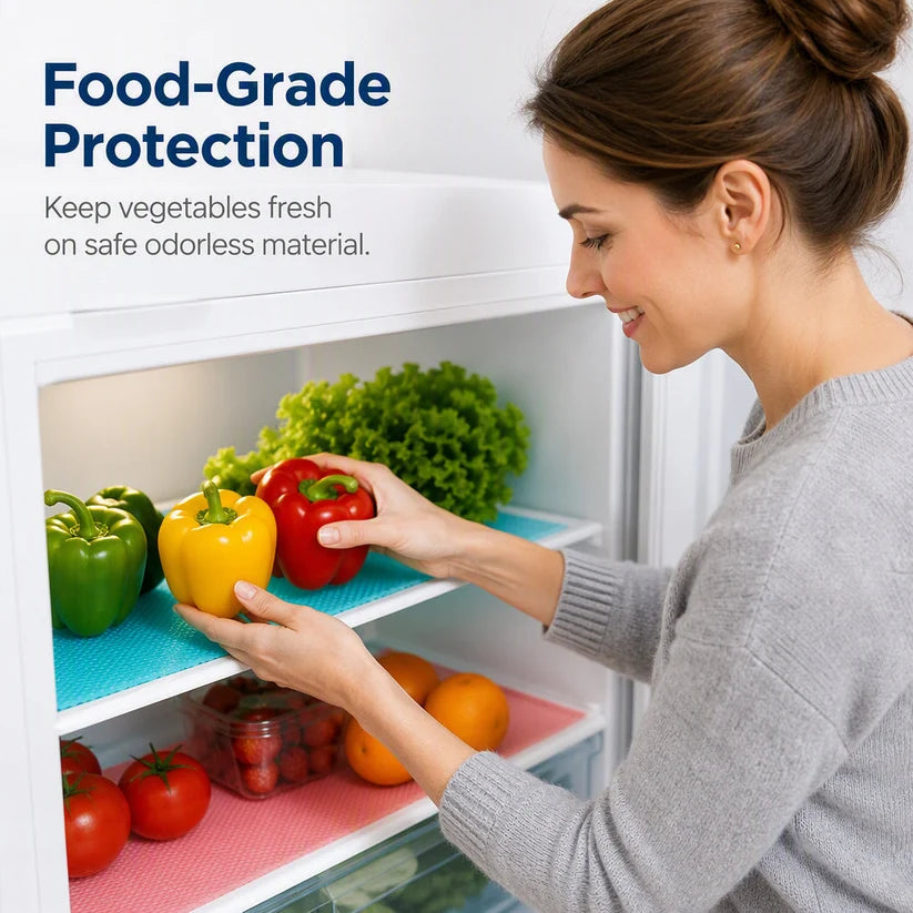 【2 Pcs/4 Pcs】Waterproof Fridge Shelf Liners