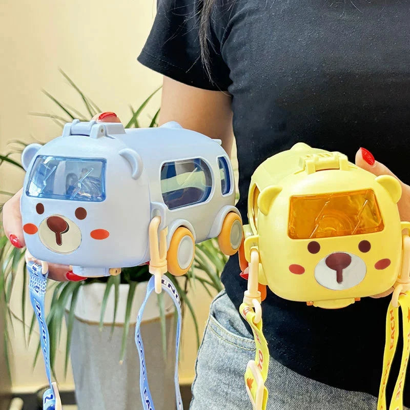 Summer school bus cup · fun & leakproof · kids love it